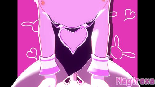 Bunny Miku riding animation
