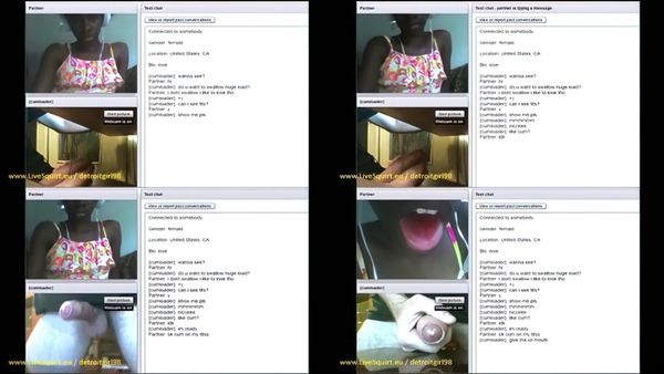 Black Teen Gets Wet At Webcam Omegle Chatroulette Livesquirt