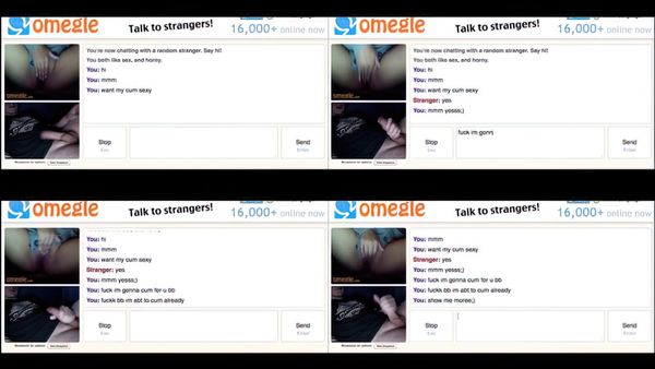 Girl Plays With Her Pussy On Omegle While I Stroke My Cock