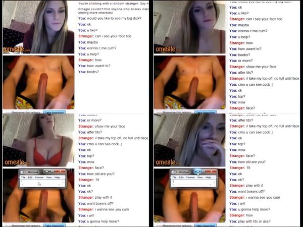 Blonde Girl On Omegle Stripping
